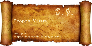 Droppa Vitus névjegykártya